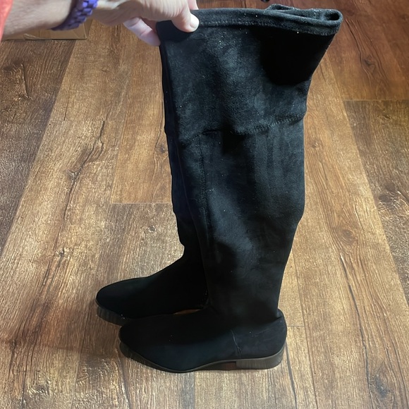 Black micro suede dolce vita knee high Steely boot size 9 new in box - Picture 2 of 7